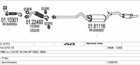 MTS C200218018283 - Система выпуска ОГ avtokuzovplus.com.ua