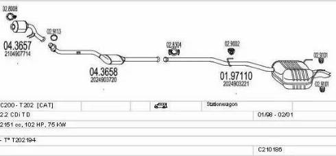 MTS C210186004285 - Система випуску ОГ autocars.com.ua