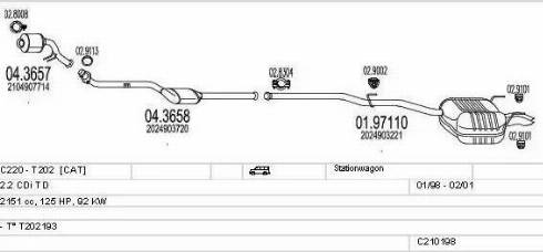 MTS C210198004307 - Система выпуска ОГ avtokuzovplus.com.ua