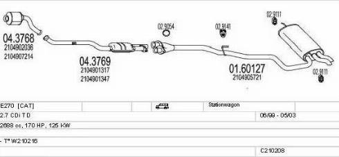 MTS C210208004319 - Система випуску ОГ autocars.com.ua