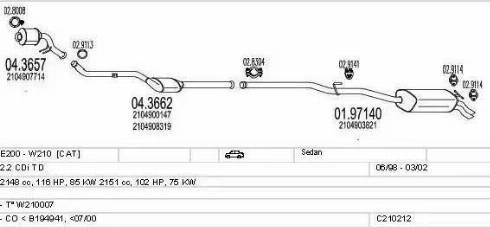 MTS C210212004323 - Система випуску ОГ autocars.com.ua