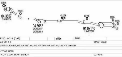 MTS C210218006351 - Система випуску ОГ autocars.com.ua