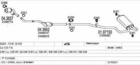MTS C210221004337 - Система випуску ОГ autocars.com.ua