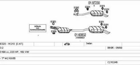 MTS C210246004365 - Система випуску ОГ autocars.com.ua