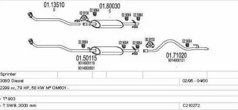 MTS C210272004393 - Система випуску ОГ autocars.com.ua