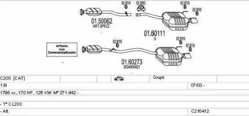 MTS C210412007800 - Система випуску ОГ autocars.com.ua