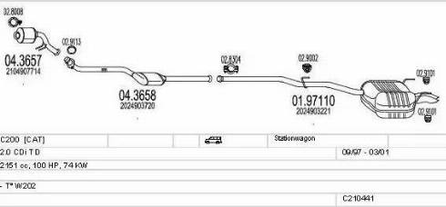 MTS C210441009784 - Система випуску ОГ autocars.com.ua