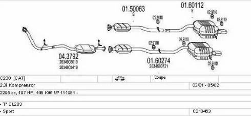 MTS C210463008990 - Система випуску ОГ autocars.com.ua