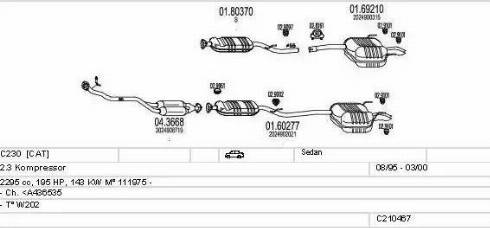 MTS C210467009684 - Система випуску ОГ autocars.com.ua