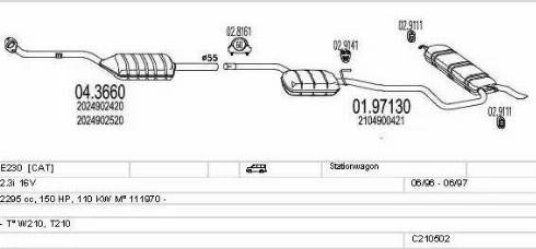 MTS C210502008289 - Система випуску ОГ autocars.com.ua