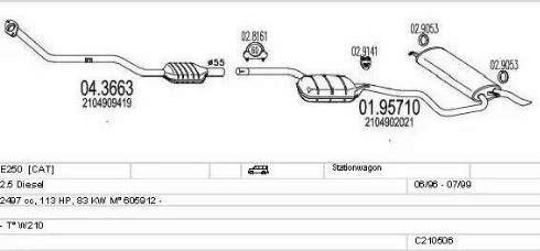 MTS C210506009652 - Система випуску ОГ autocars.com.ua
