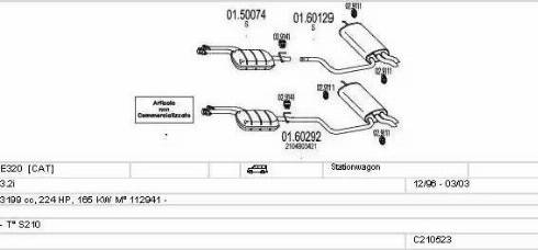 MTS C210523009036 - Система випуску ОГ autocars.com.ua