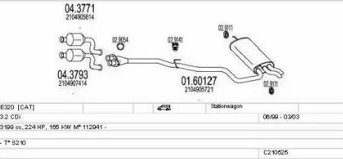 MTS C210525009041 - Система випуску ОГ autocars.com.ua