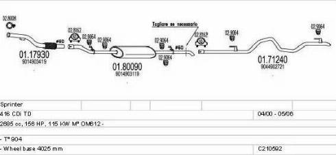 MTS C210592009329 - Система выпуска ОГ avtokuzovplus.com.ua