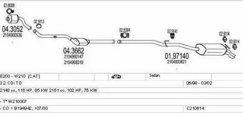 MTS C210614006348 - Система випуску ОГ autocars.com.ua