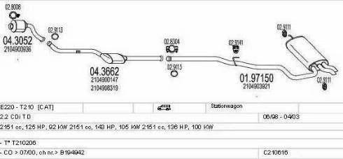 MTS C210616006353 - Система випуску ОГ autocars.com.ua