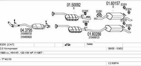MTS C210674009303 - Система випуску ОГ autocars.com.ua