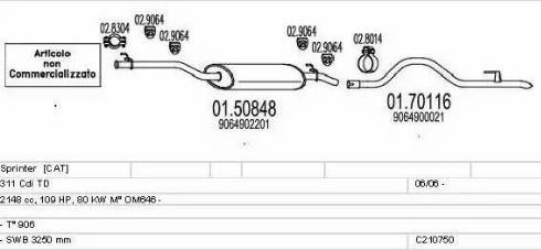 MTS C210750022205 - Система выпуска ОГ autodnr.net