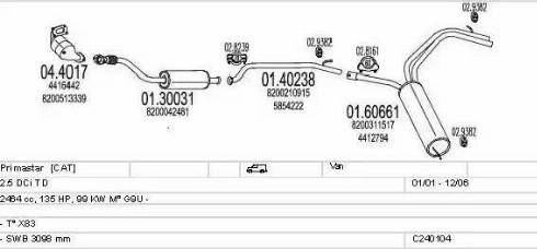 MTS C240104004578 - Система випуску ОГ autocars.com.ua