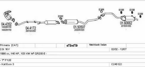 MTS C240122004598 - Система випуску ОГ autocars.com.ua