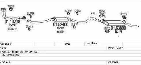 MTS C250002005039 - Система випуску ОГ autocars.com.ua