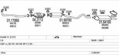 MTS C250347005490 - Система випуску ОГ autocars.com.ua