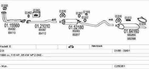 MTS C250361005081 - Система випуску ОГ autocars.com.ua