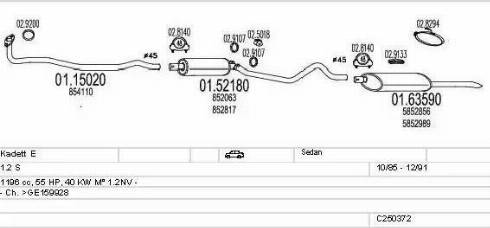 MTS C250372005092 - Система випуску ОГ autocars.com.ua