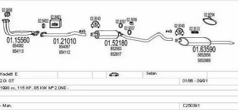 MTS C250391005123 - Система випуску ОГ autocars.com.ua