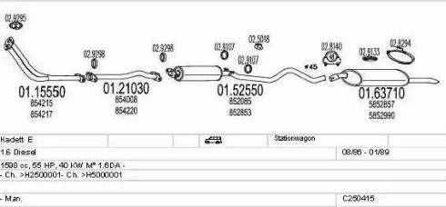 MTS C250415005155 - Система випуску ОГ autocars.com.ua