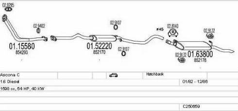 MTS C250659008413 - Система випуску ОГ autocars.com.ua