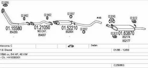 MTS C250663008509 - Система випуску ОГ autocars.com.ua