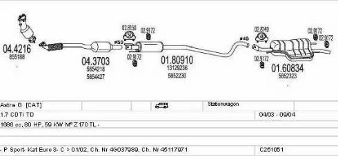 MTS C251051018683 - Система випуску ОГ autocars.com.ua