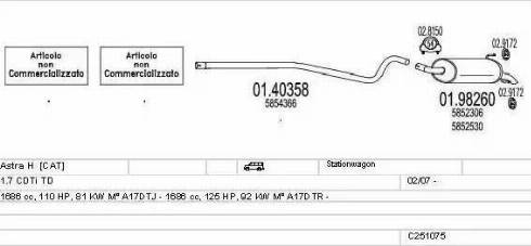 MTS C251075022865 - Система выпуска ОГ avtokuzovplus.com.ua