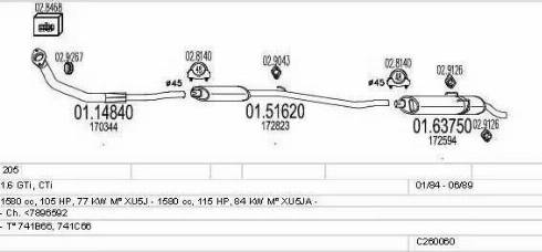 MTS C260060005935 - Система випуску ОГ autocars.com.ua