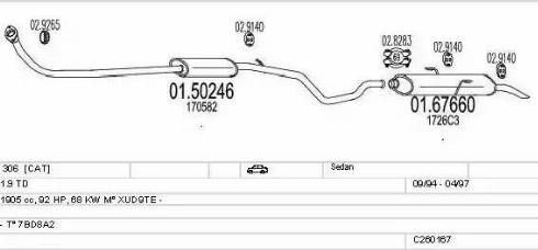 MTS C260167006066 - Система випуску ОГ autocars.com.ua