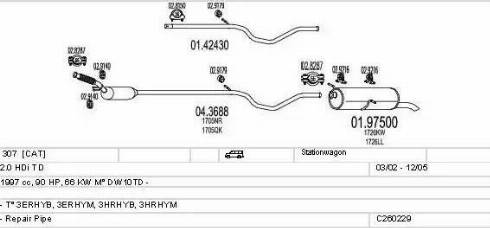 MTS C260229006128 - Система випуску ОГ autocars.com.ua