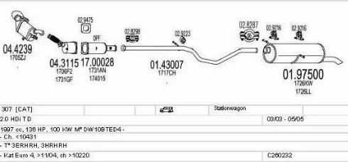 MTS C260232006131 - Система выпуска ОГ avtokuzovplus.com.ua