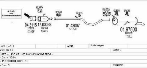 MTS C260233006132 - Система выпуска ОГ avtokuzovplus.com.ua