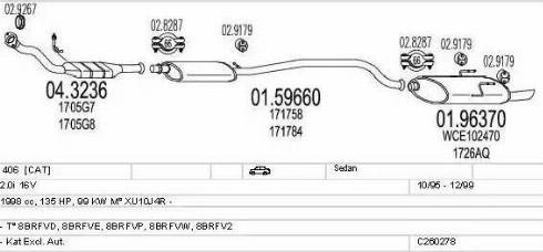 MTS C260278006184 - Система випуску ОГ autocars.com.ua