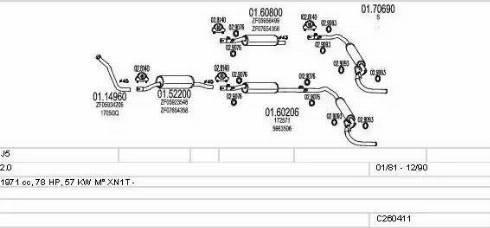MTS C260411005547 - Система випуску ОГ autocars.com.ua