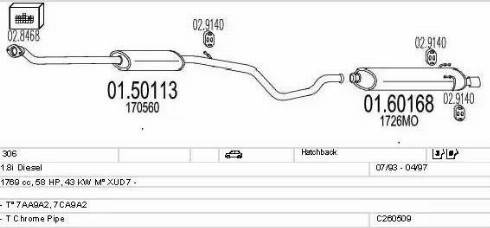 MTS C260509008285 - Система випуску ОГ autocars.com.ua