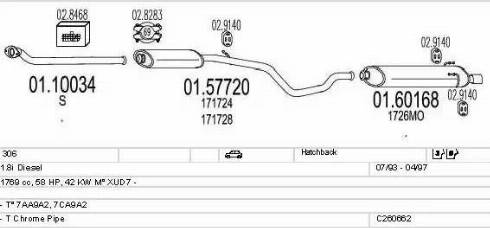 MTS C260662006540 - Система випуску ОГ autocars.com.ua