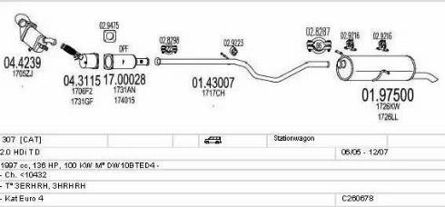 MTS C260678010026 - Система выпуска ОГ avtokuzovplus.com.ua