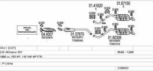 MTS C280023006563 - Система випуску ОГ autocars.com.ua