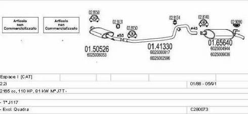 MTS C280073006612 - Система випуску ОГ autocars.com.ua