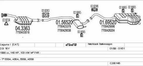 MTS C280146006696 - Система випуску ОГ autocars.com.ua