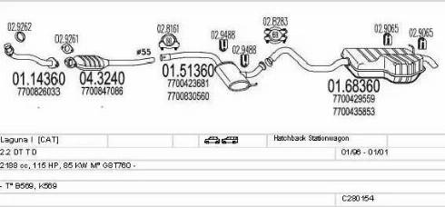 MTS C280154006704 - Система випуску ОГ autocars.com.ua