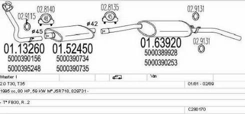MTS C280170006726 - Система випуску ОГ autocars.com.ua