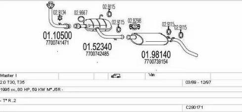 MTS C280171006727 - Система випуску ОГ autocars.com.ua